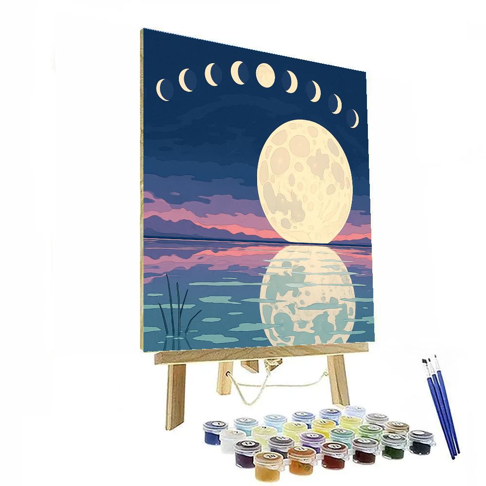 Salt Flats Under Moonlight Paint by numbers art