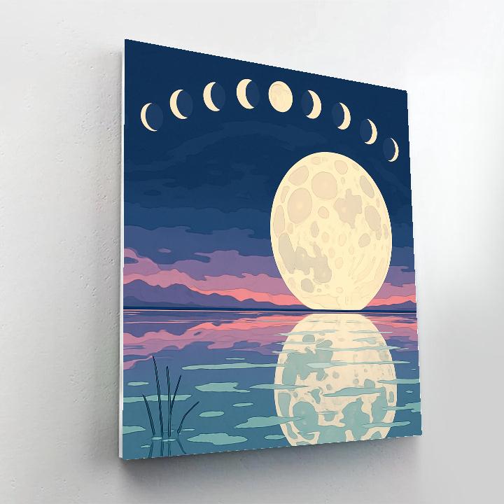 Salt Flats Under Moonlight Paint by numbers art