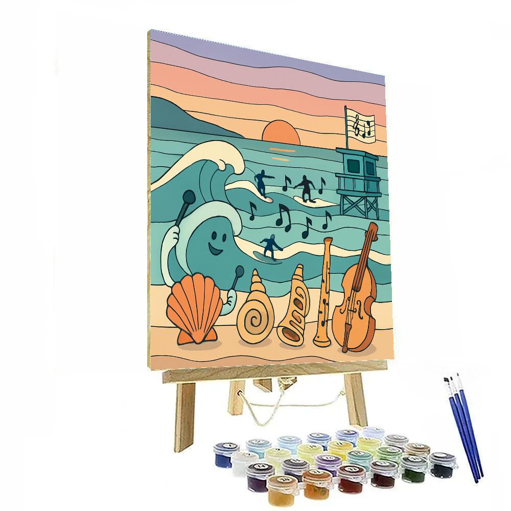 Tidal Orchestra Beach Scene Number painting