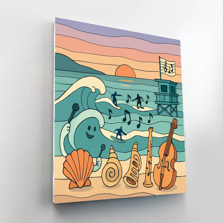 Tidal Orchestra Beach Scene Number painting