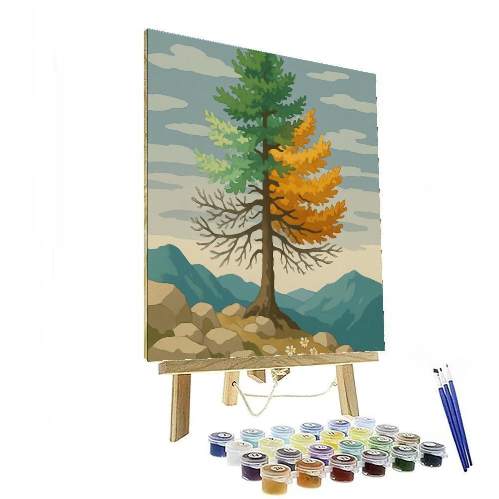 Wind Calendar With Tree At The Ridge paint by number