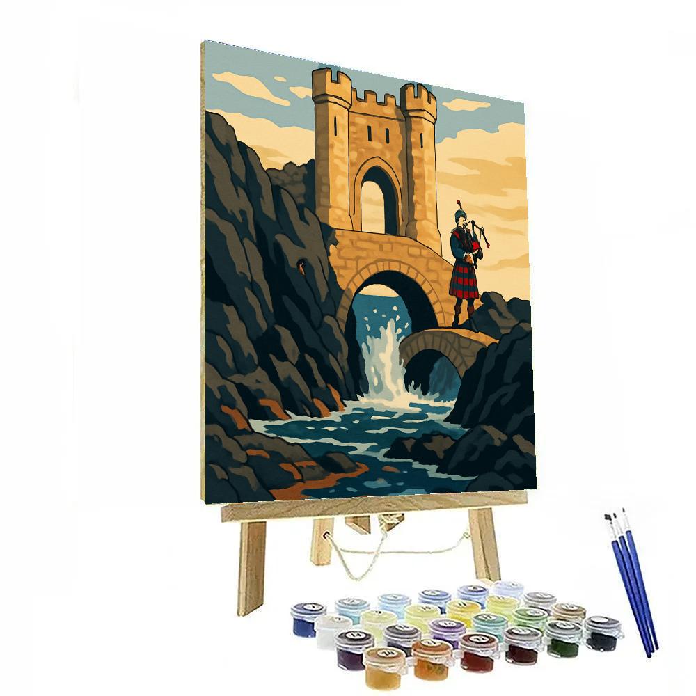 Sea Gatehouse With Scotland Tides Painting by numbers kit