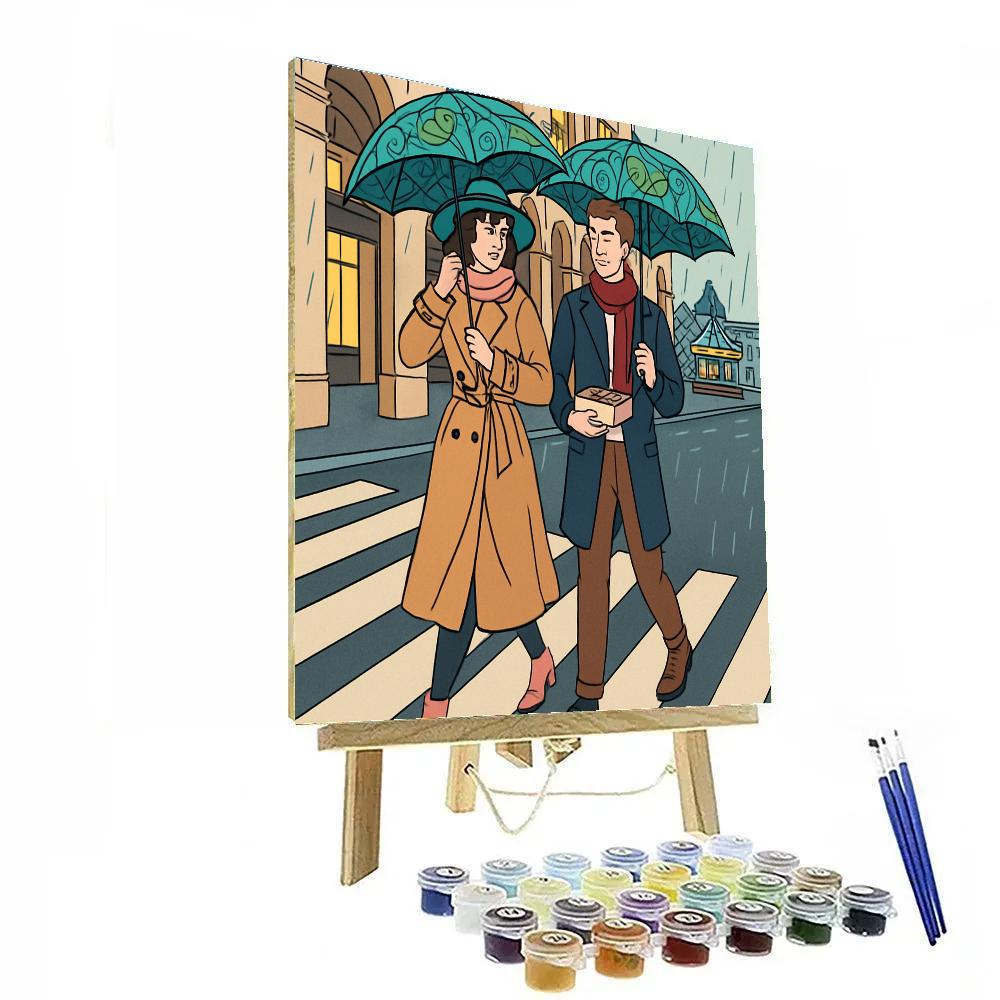 Haute Couture Walk, Paris-Crafted Rain paint by color
