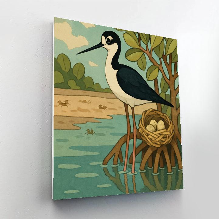 Birds Nest Of The Mangrove Stilt Sentinel paint by color