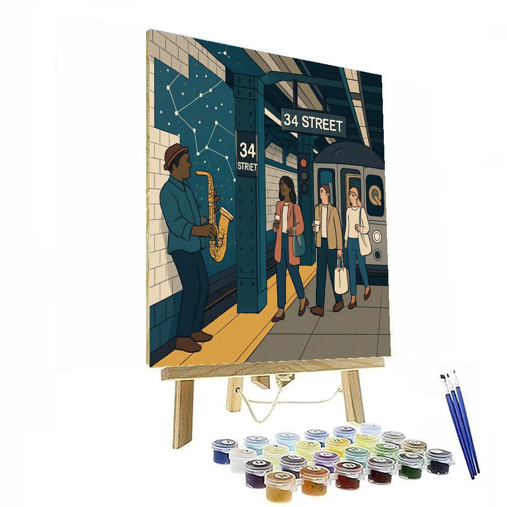 Subway Mosaic Dreams New York Crafted painting number kit