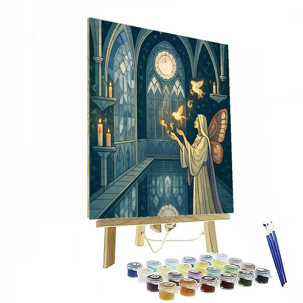 Fantasy-Crafted Mirror Basilica DIY paint by numbers