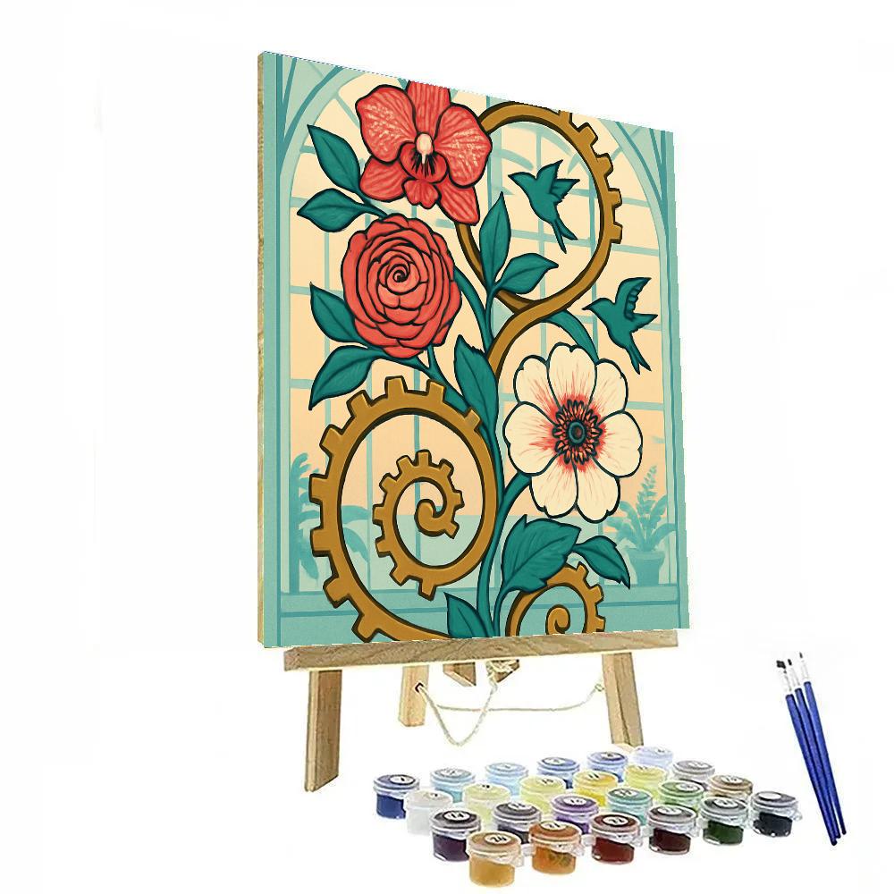 Clockwork Conservatory Floral Mirage Paint by numbers kits