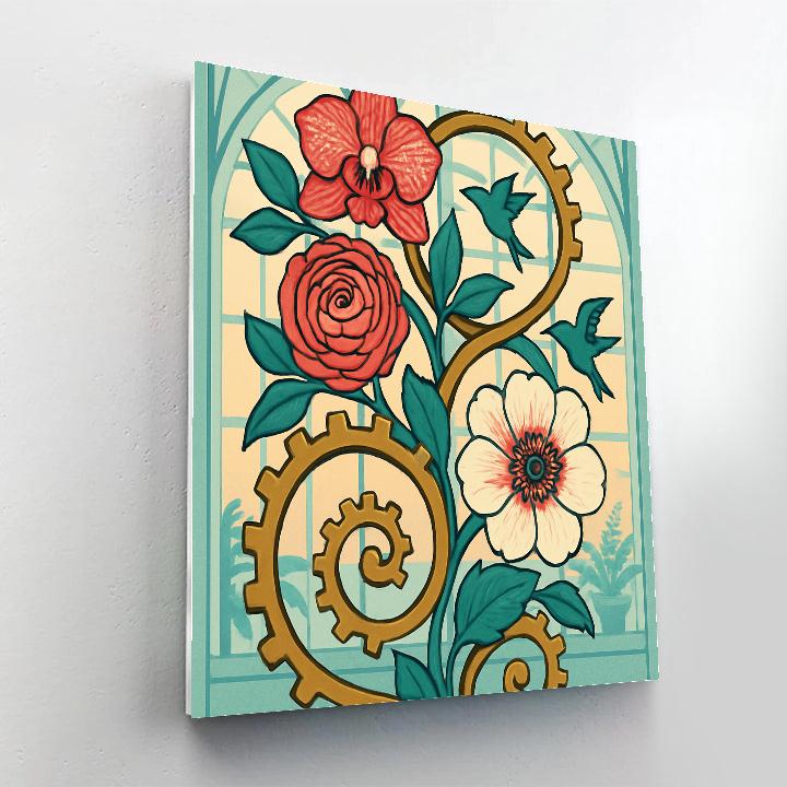 Clockwork Conservatory Floral Mirage Paint by numbers kits