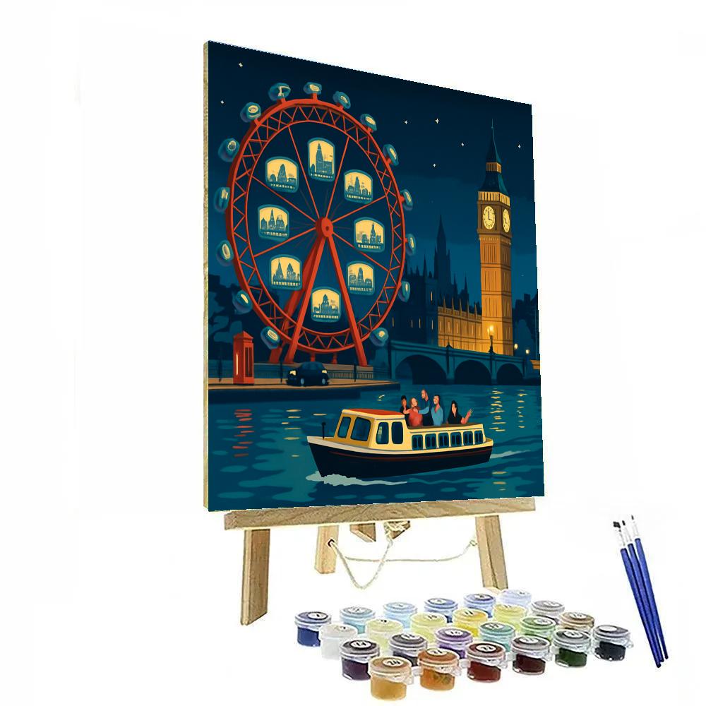 Midnight Postcards Of London painting number kit