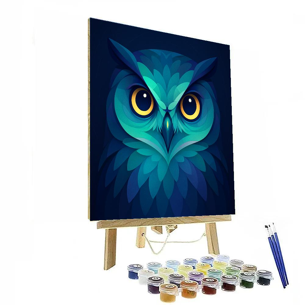 Aurora Watch Owl paint by numbers