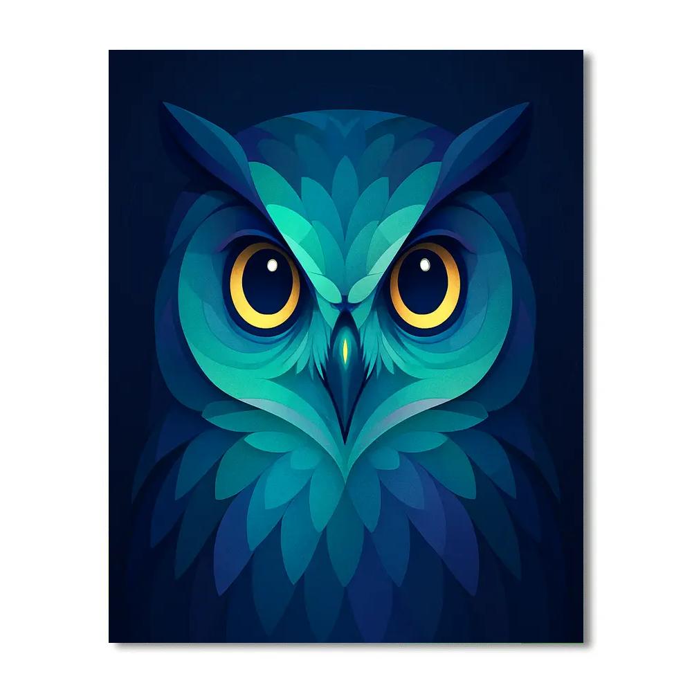 Aurora Watch Owl paint by numbers