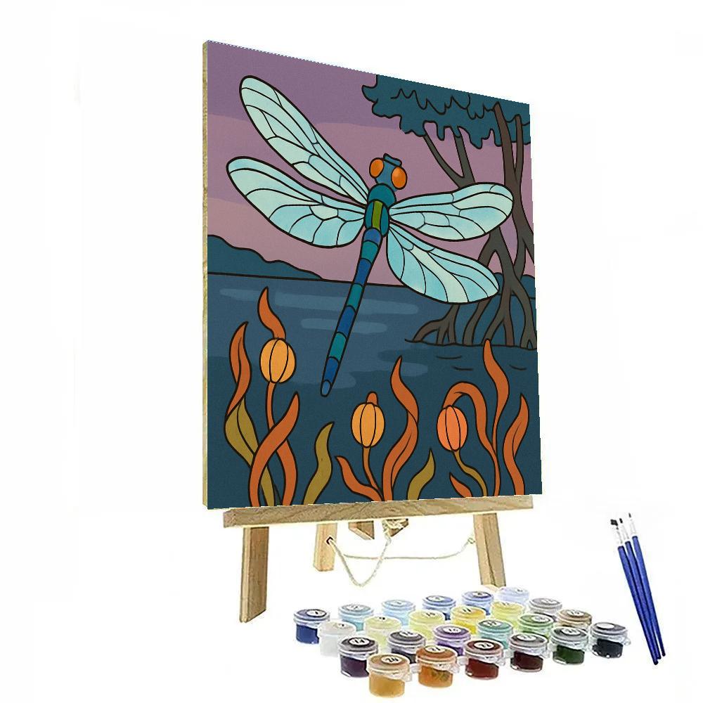 Kelp Lanterns Dragonfly Lagoon paint by numbers