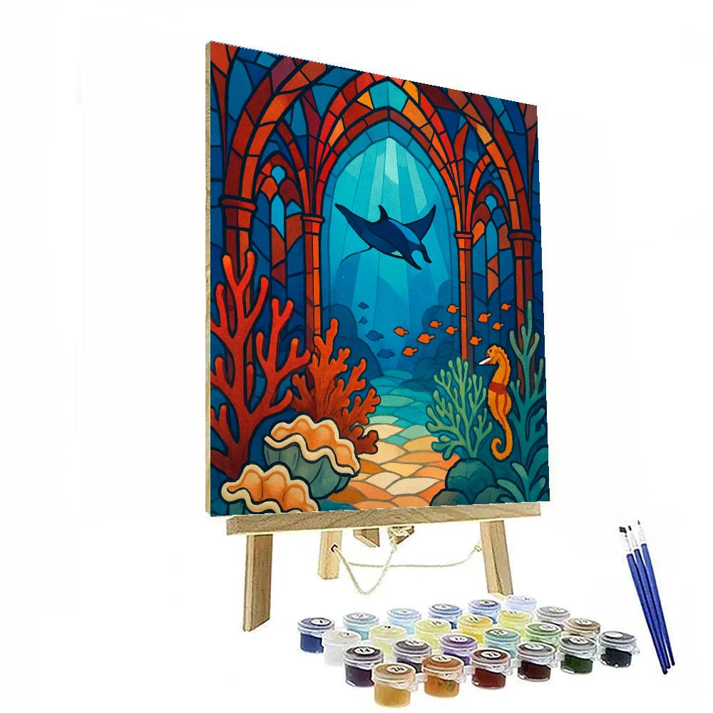 Ocean Glass Reef Cathedral Paint by numbers kits