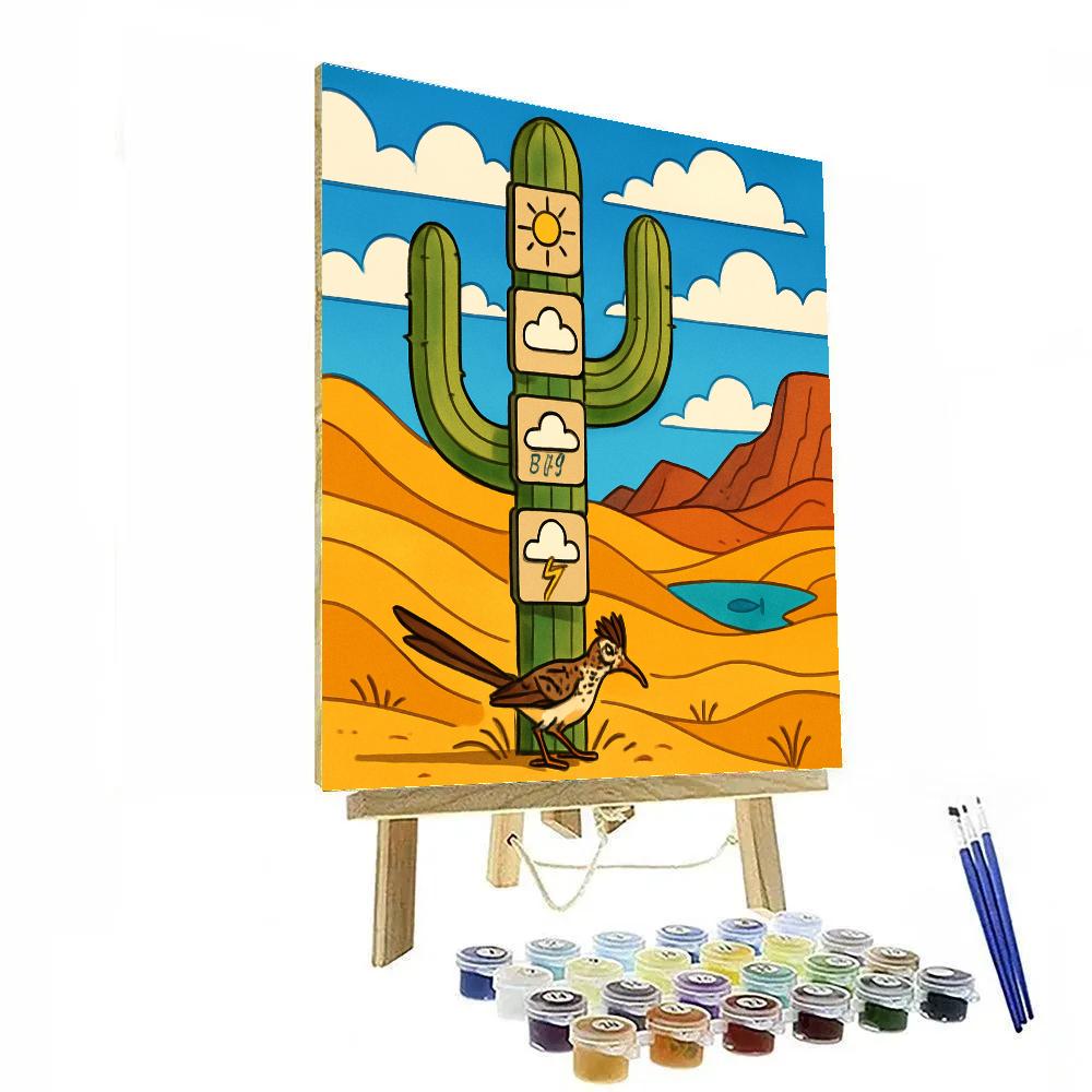 Cactus Bloom Forecast Desert Paint by numbers kits