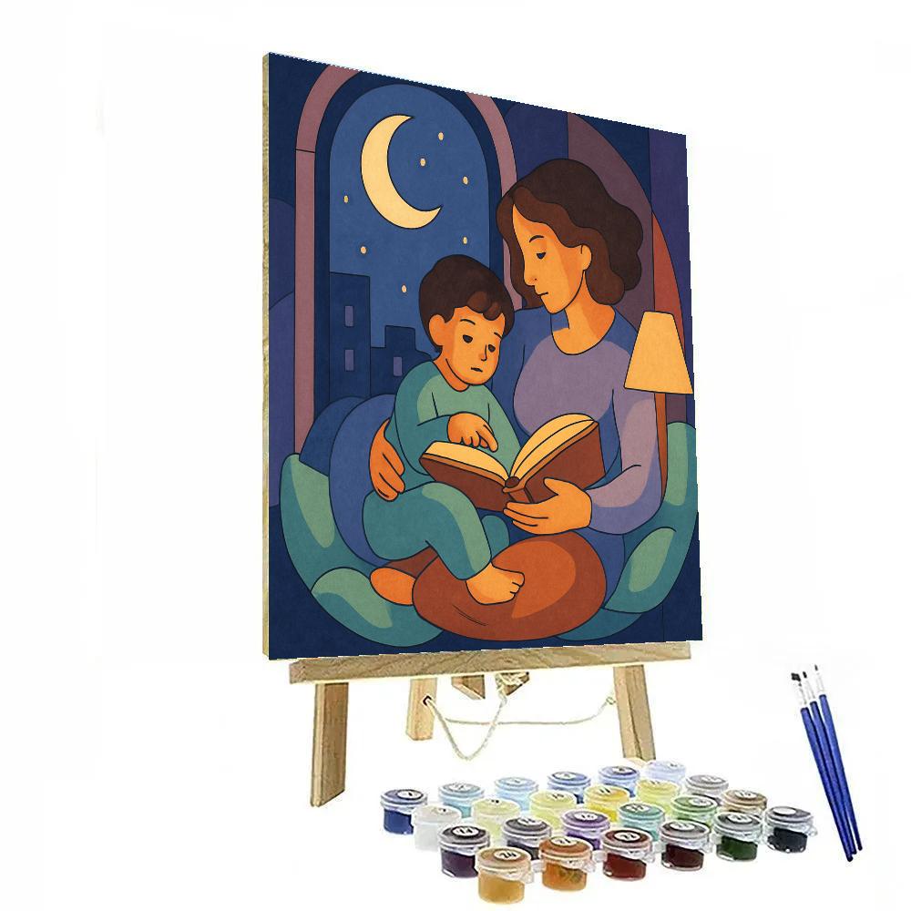 Library Window With Motherly Orbit Number painting