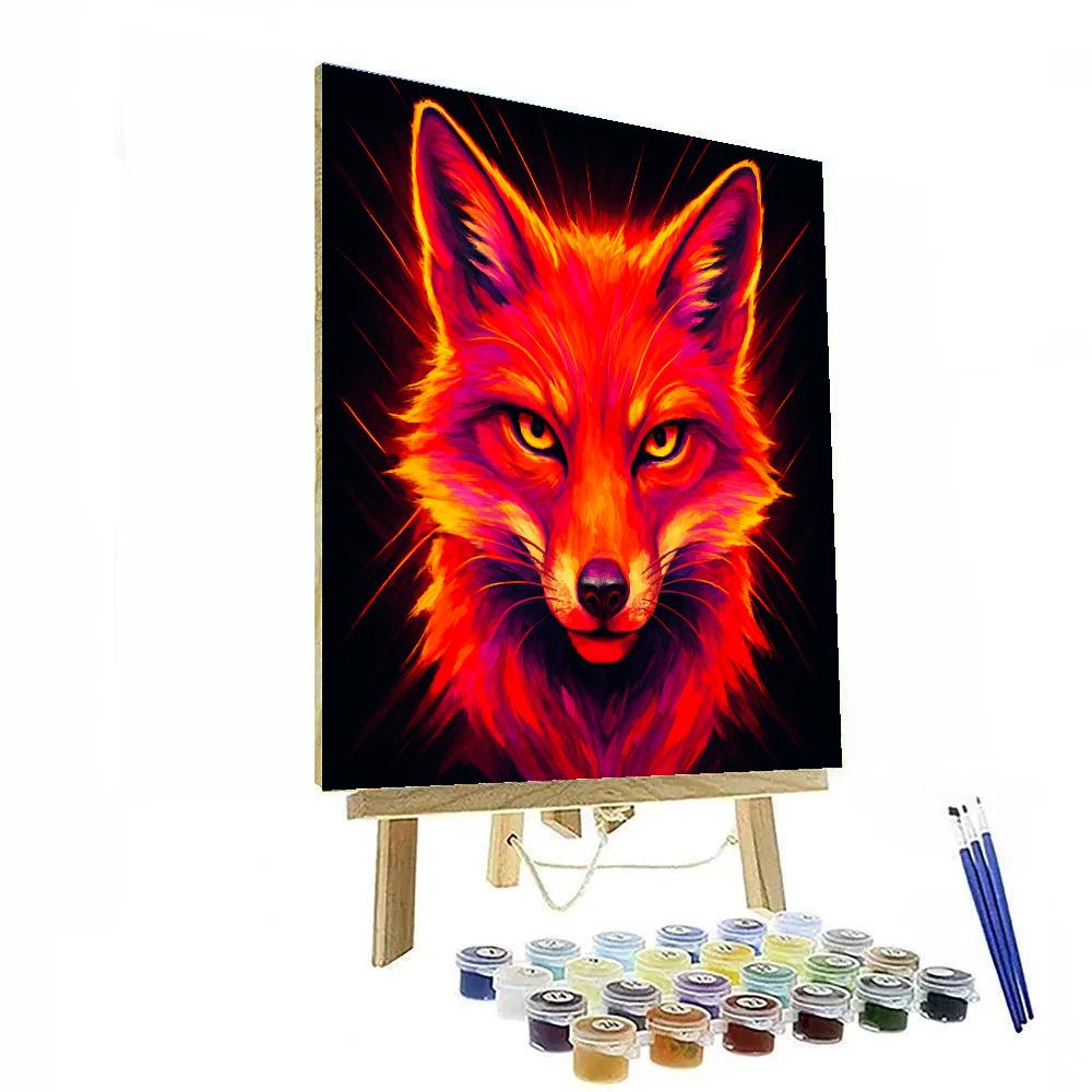 Solar Flare Fox Numbered painting kits
