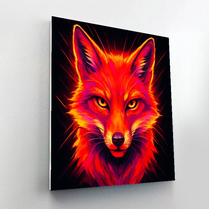 Solar Flare Fox Numbered painting kits