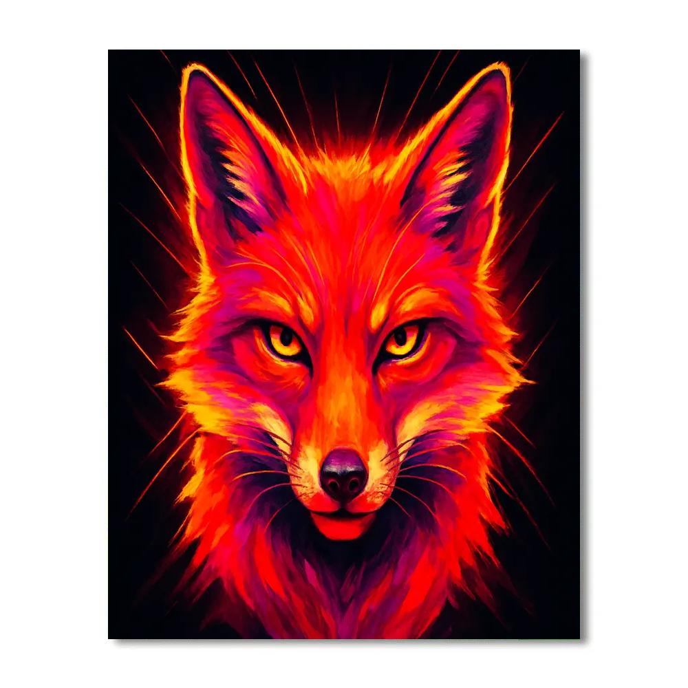 Solar Flare Fox Numbered painting kits