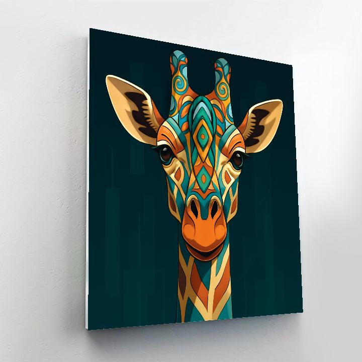 Kaleidoscope Giraffe Skyline Numbered painting kits