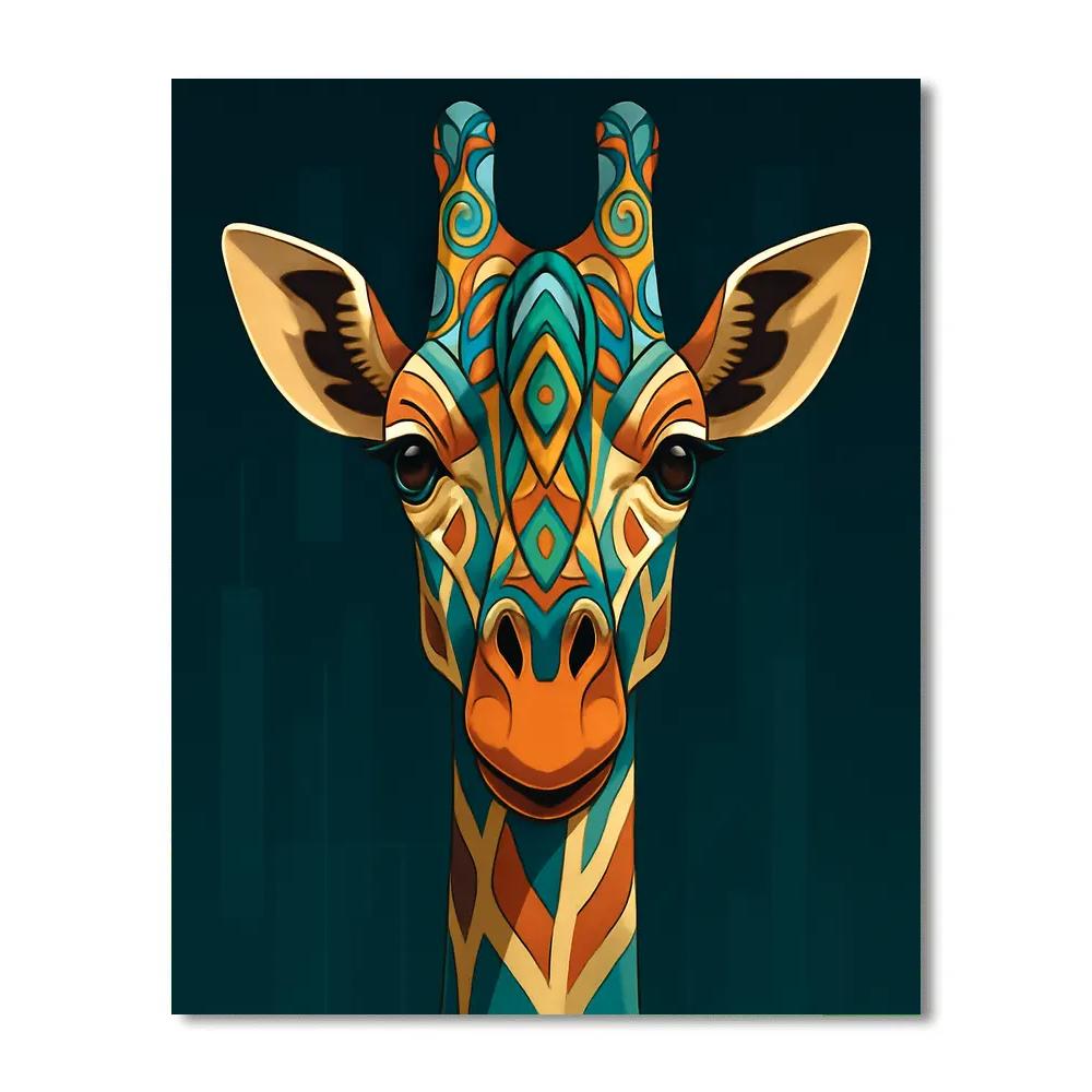 Kaleidoscope Giraffe Skyline Numbered painting kits