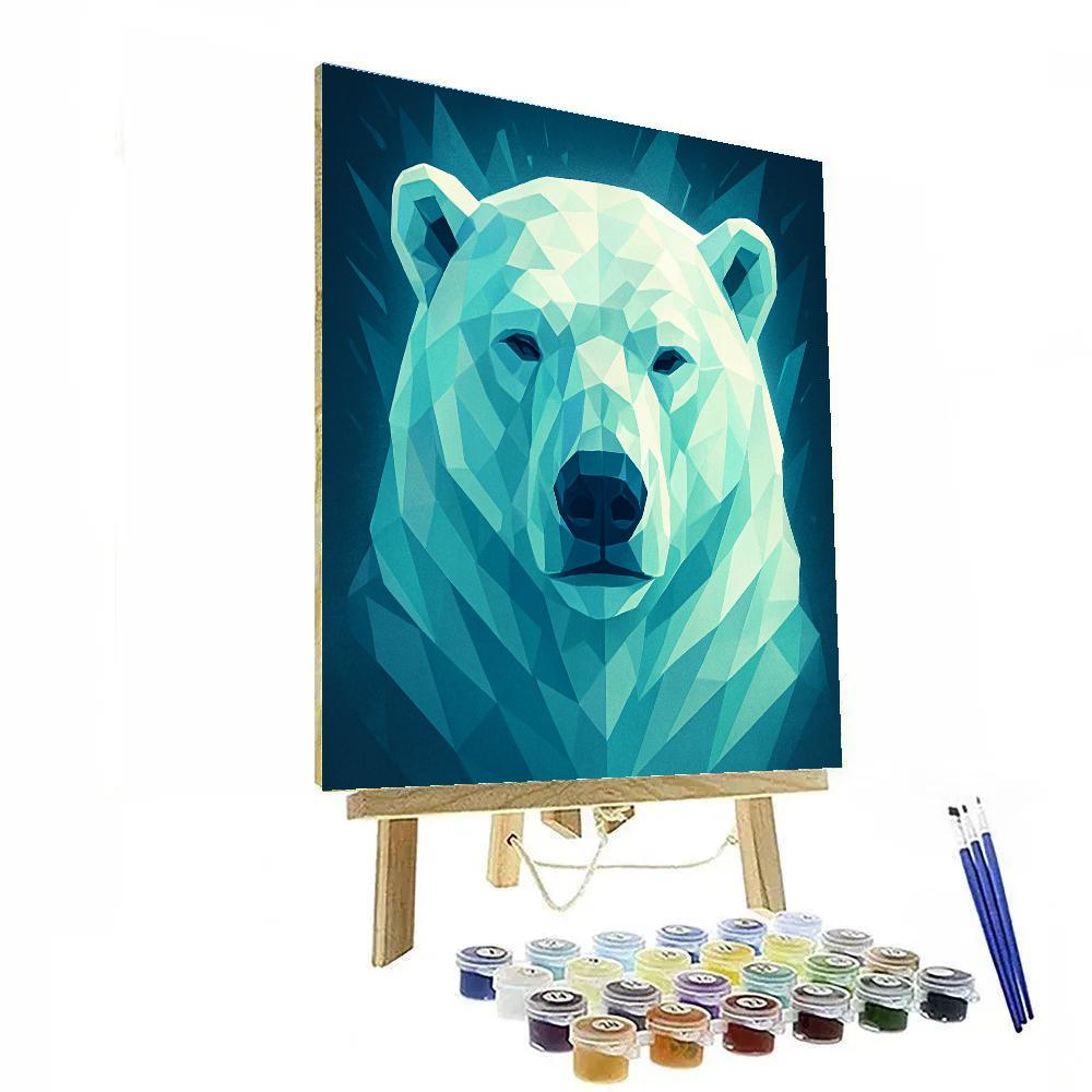 Glacier Pulse Polar Bear paint by color