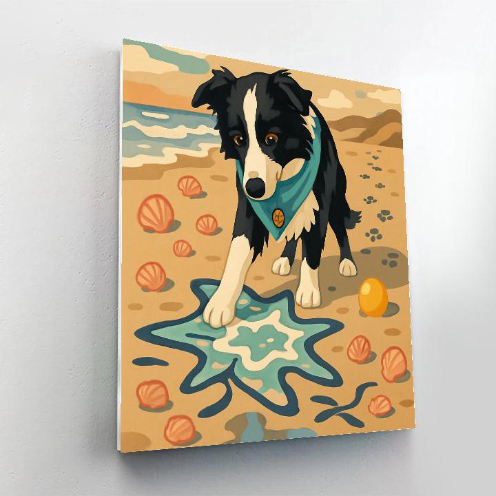 Tidepool Dog Compass Adventure paint by color