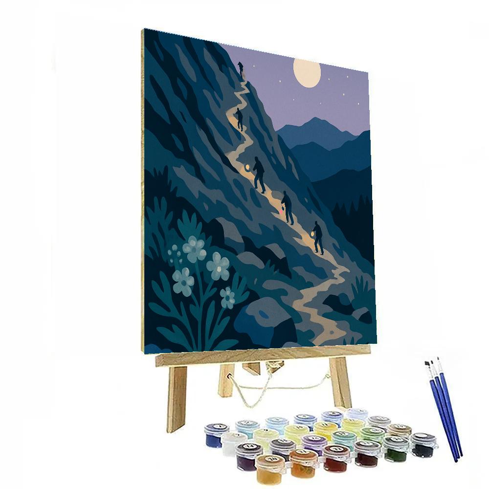Lanternlit Mountain Switchbacks paint by numbers