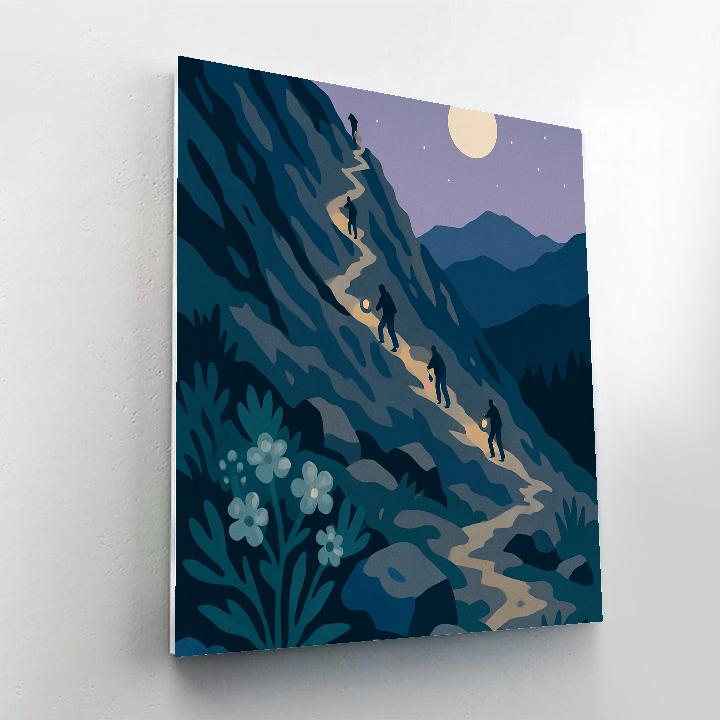 Lanternlit Mountain Switchbacks paint by numbers