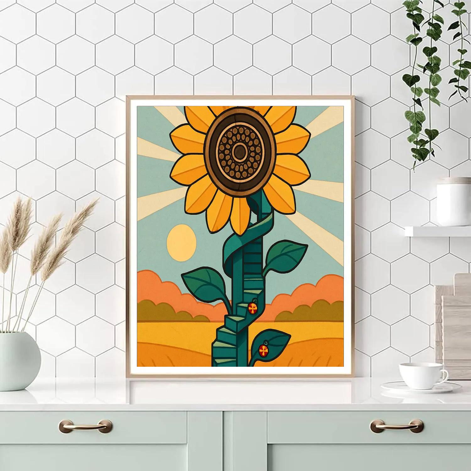 Clockwork Sunflower Observatory Paint by numbers kits