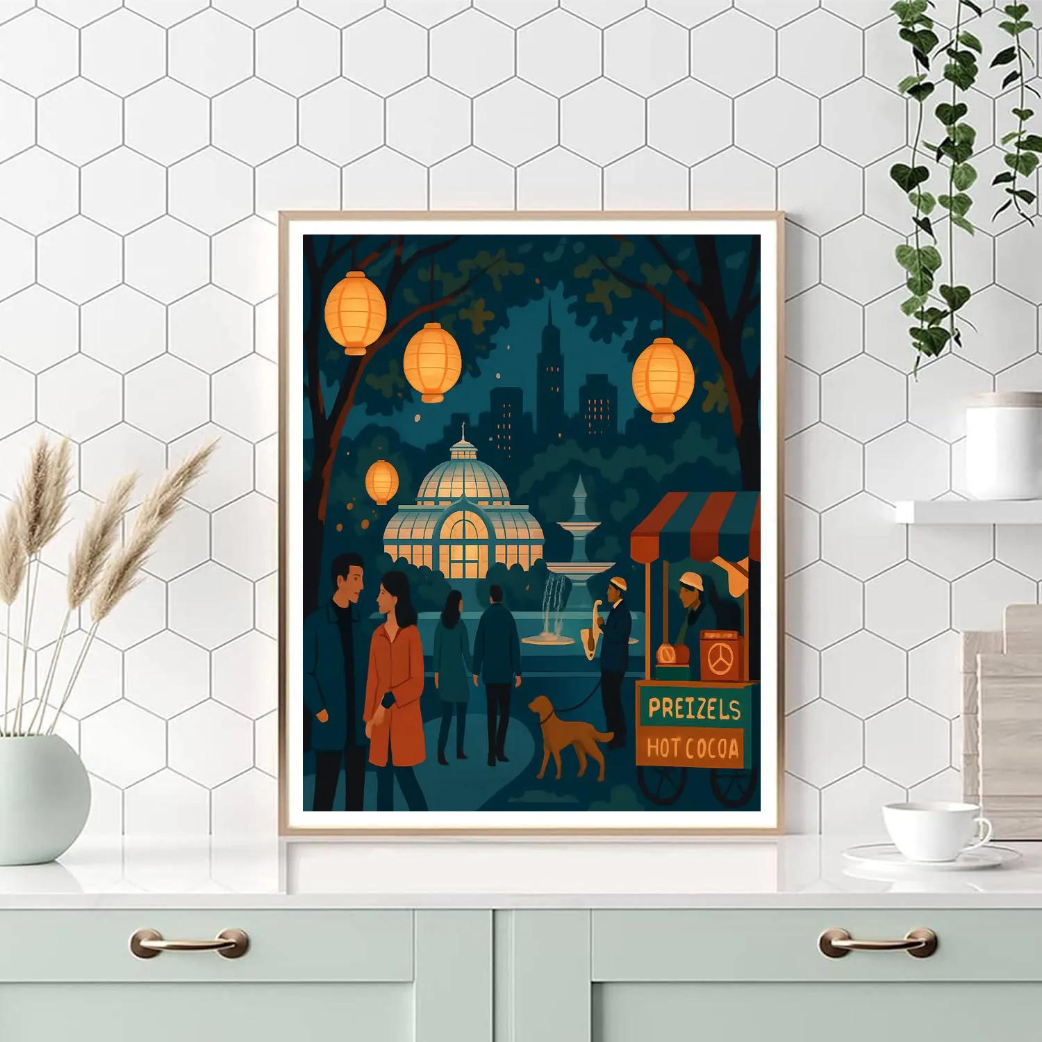 Midnight Botanicals Of New York Paint by numbers art
