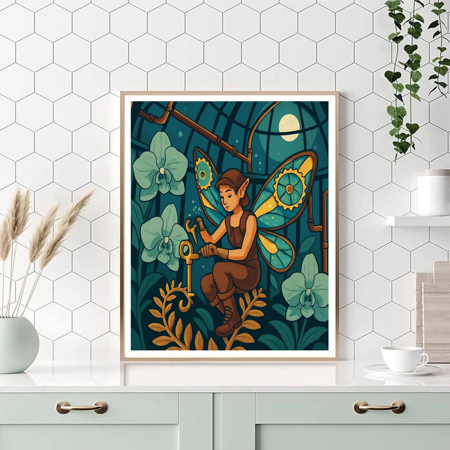 Clockwork Conservatory Fairy painting number kit
