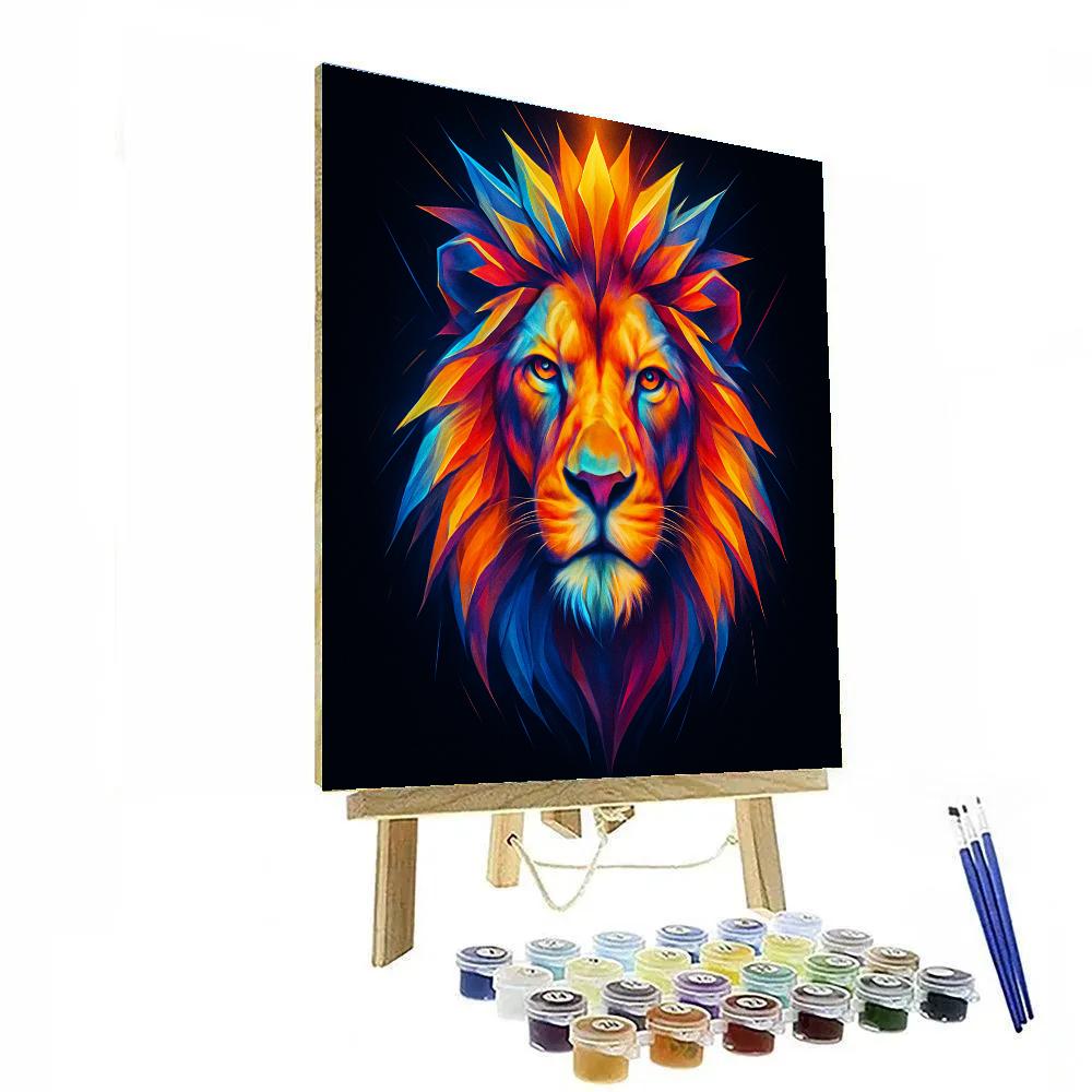 Prism Crown Lion Number painting