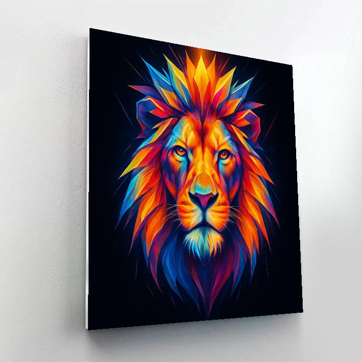 Prism Crown Lion Number painting