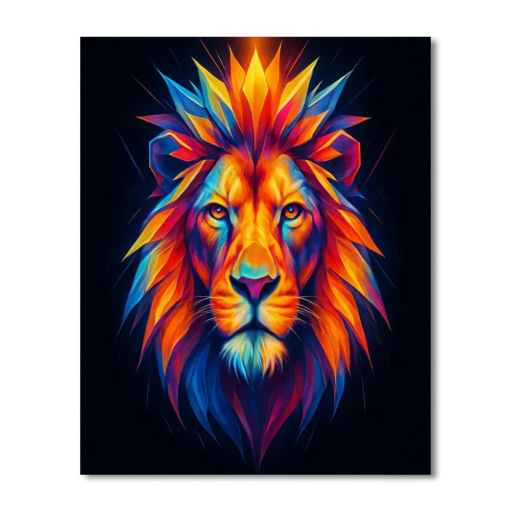 Prism Crown Lion Number painting