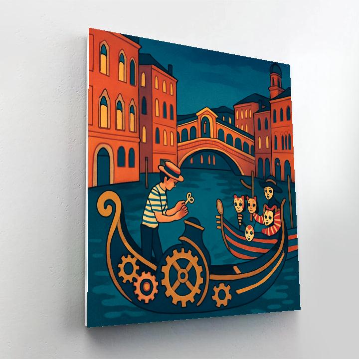 Clockwork Gondolas In Venice Twilight Paint by numbers kits
