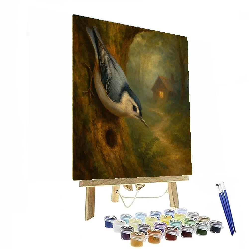 Lantern Light Nuthatch Hollow Numbered painting kits