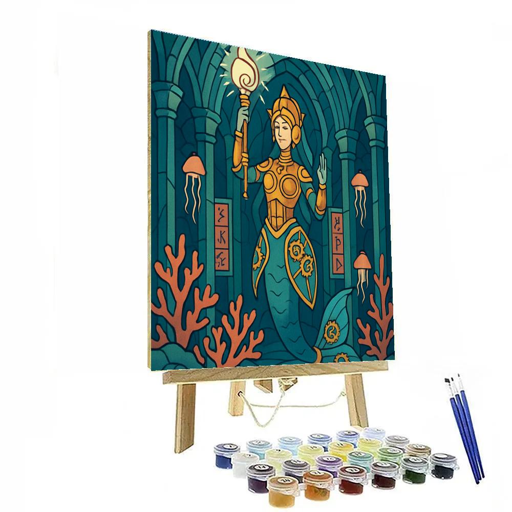 Clockwork Tides In Fantasy Sanctuary DIY paint by numbers