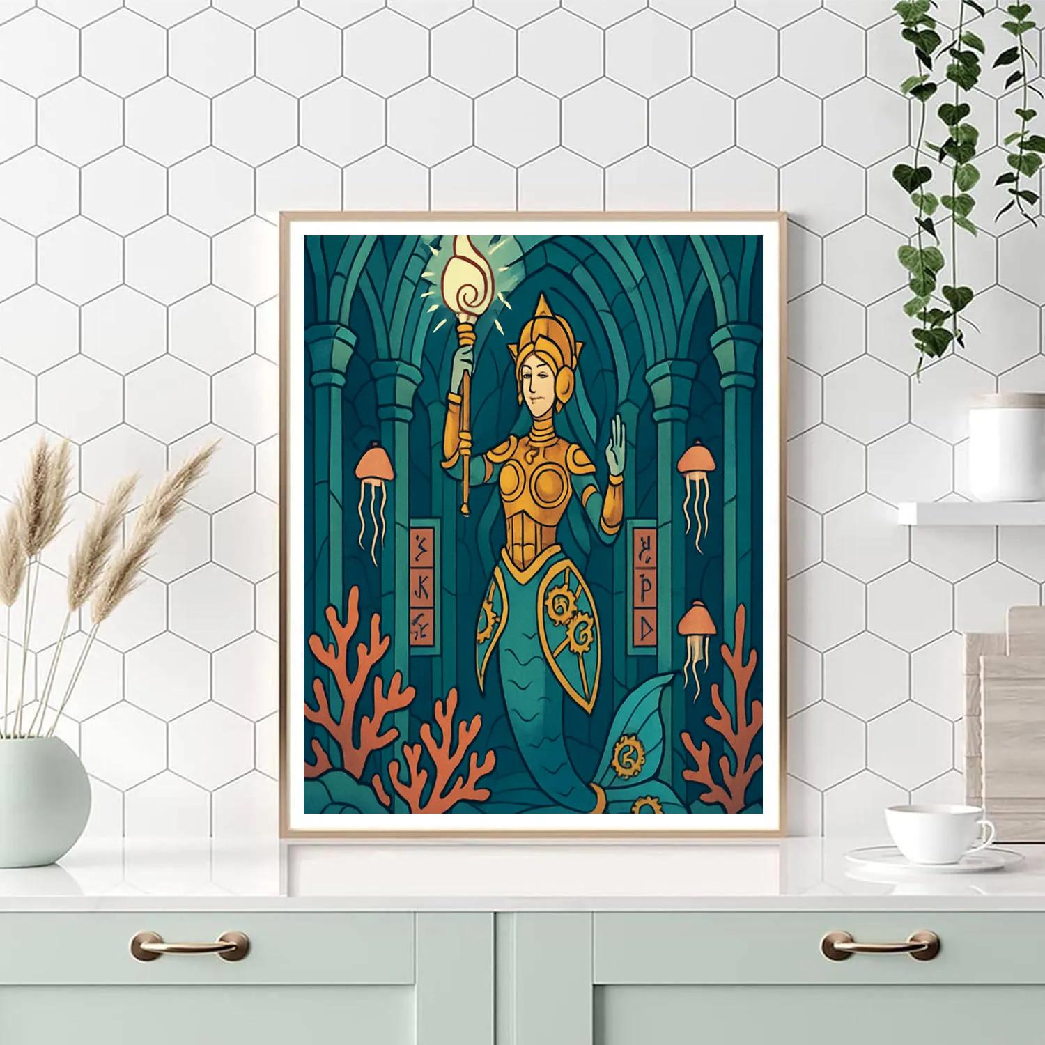 Clockwork Tides In Fantasy Sanctuary DIY paint by numbers