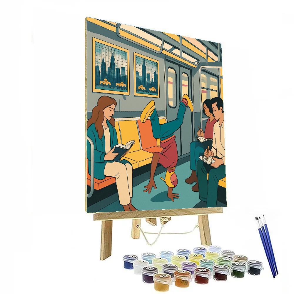 Subway Mosaic With New York Rhythm paint by color