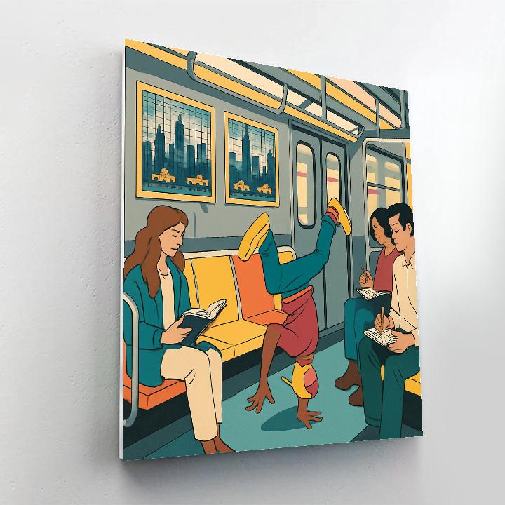 Subway Mosaic With New York Rhythm paint by color