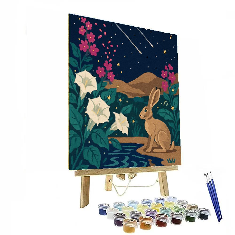 Starfall Petals Flowers Painting by numbers kit
