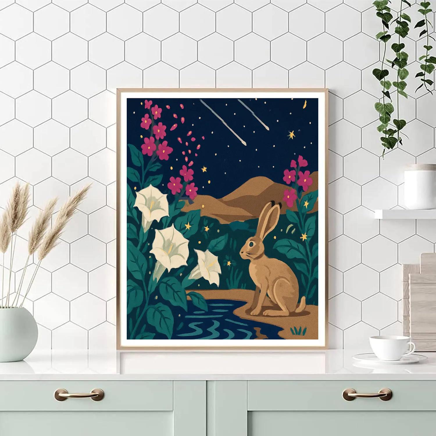 Starfall Petals Flowers Painting by numbers kit