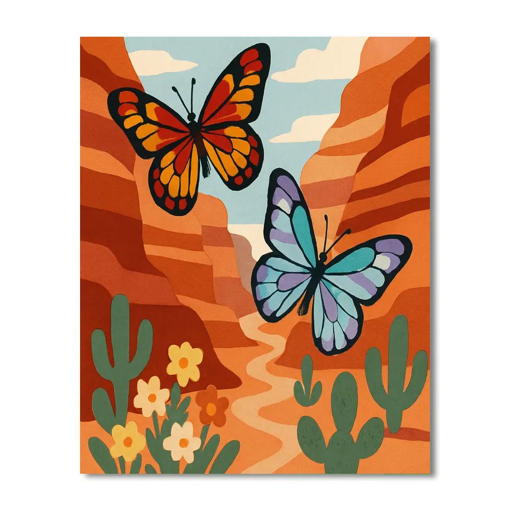 Canyon Wind With Butterfly Dancers Paint by numbers kits
