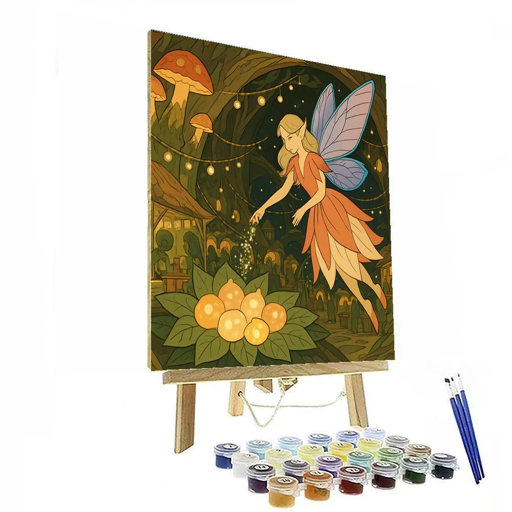 Lantern Market In Fairy Hollow paint by number