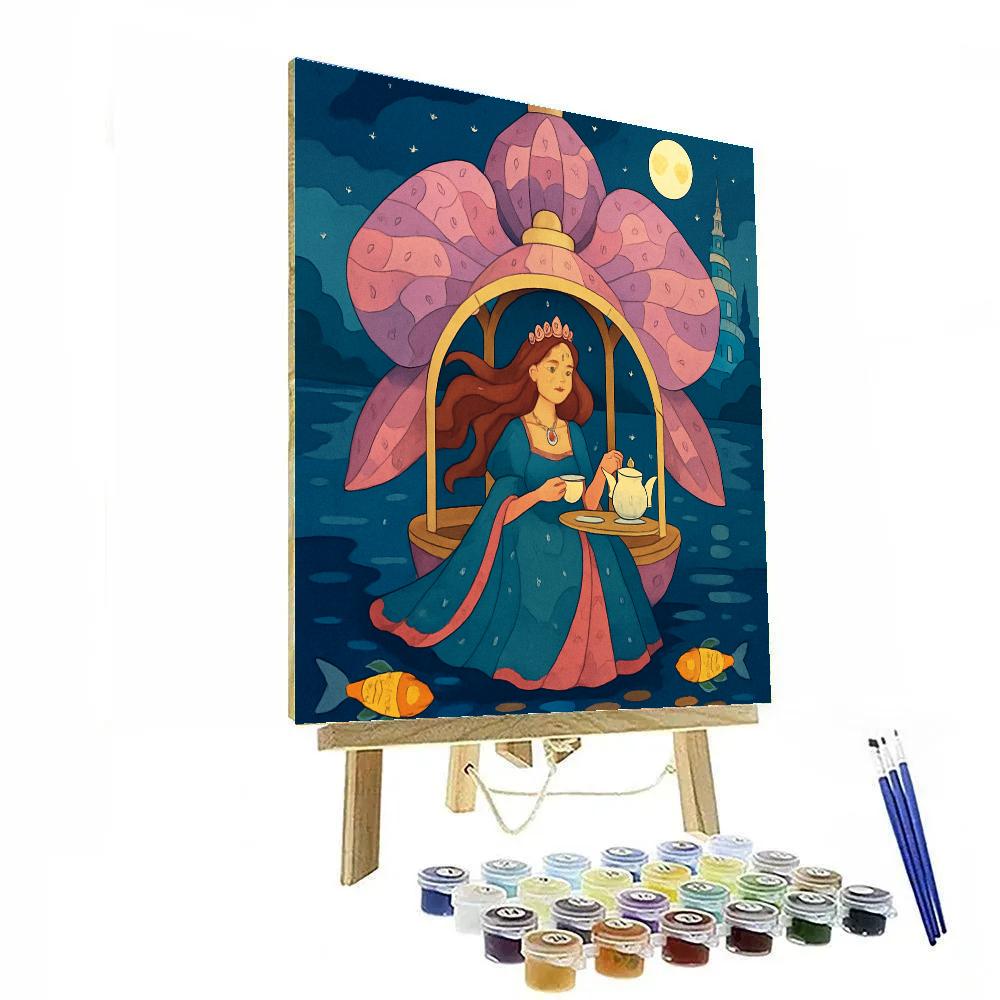 Starlit Orchid Princess Pavilion Numbered painting kits