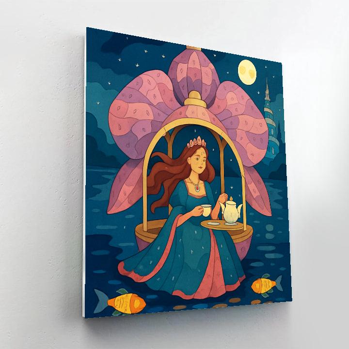 Starlit Orchid Princess Pavilion Numbered painting kits