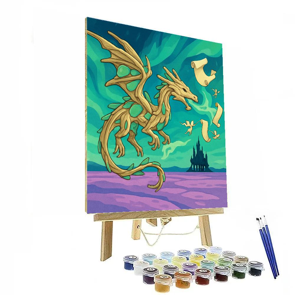 Fantasy Driftwood Dragon Painting by numbers kit