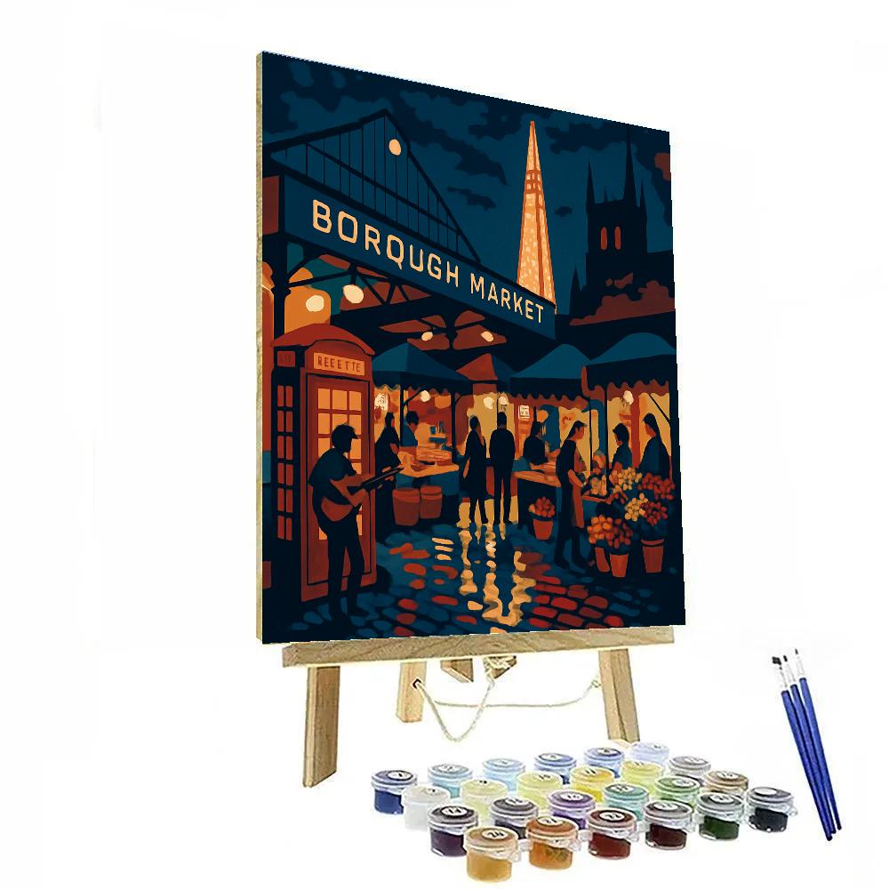 Midnight Market London Tapestry paint by number