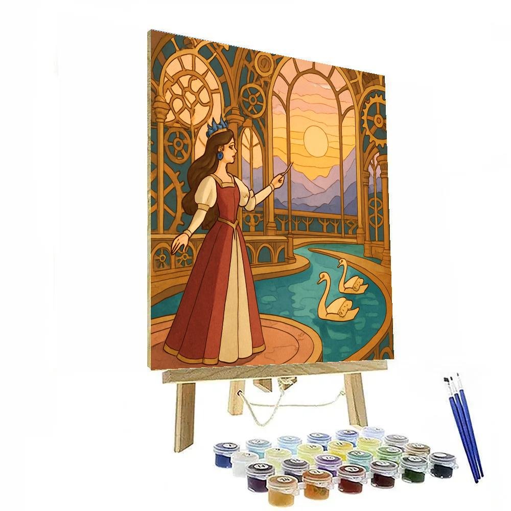 Clockwork Atrium With Princess Court Paint by numbers kits