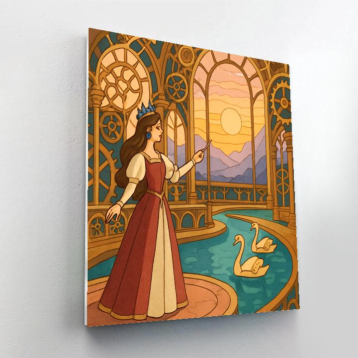 Clockwork Atrium With Princess Court Paint by numbers kits